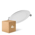 Mehrfachpackung 4x Ledvance LED Downlight Slim Rund DN155 12W 1020lm 120D - 840 Kaltweiß | 169mm 