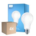 Mehrfachpackung 4x Philips Corepro LED Glühbirne E27 Birne Matt 17.5W 2452lm - 865 Tageslichtweiß | Ersatz Für 150W