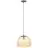Brilliant Kaizen Pendelleuchte Glas Pendelleuchte Metall Schwarz Beige | 350mm - Geeignet für 1x E27