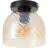 Brilliant Casto Deckenleuchte Glas Metall Schwarz Beige | 190mm - Geeignet für 1x E27