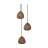 Ledvance Decor Papier Drop Gips/Stahl Pendelleuchte Beige | Geeignet für 3X E27