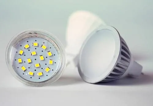 Nahaufnahme eines LED-Strahlers